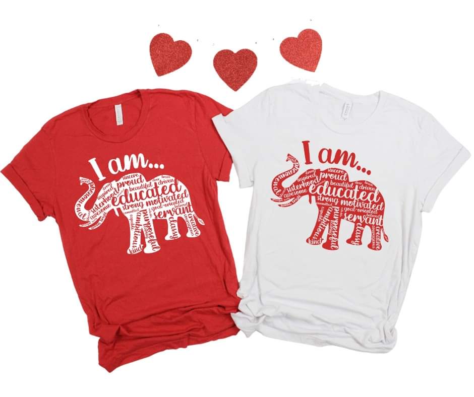 Elephant-red and white